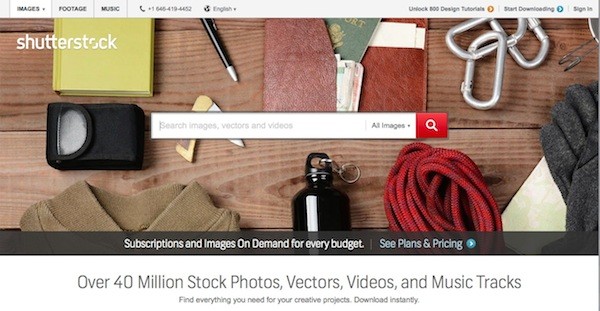 Официальный сайт Shutterstock.com