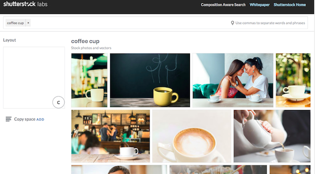 Поиск на Shutterstock