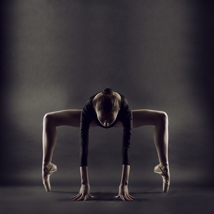 portrait of young beautiful gymnast