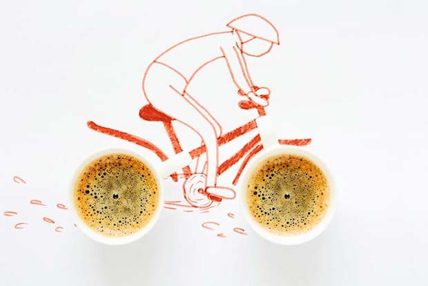 Велосипед и кофе